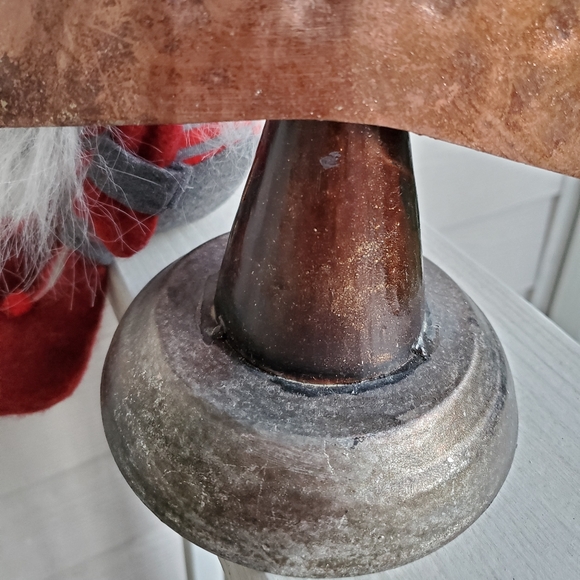 Rustic Metal Shabby Chic Mini Bronze Christmas Tree Home Decor Holiday Accent - Picture 5 of 15